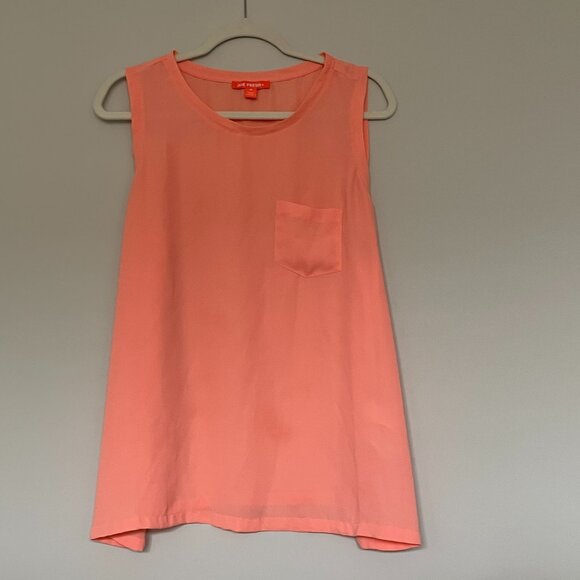 Sheer Peach Sleeveless Round Neck Top Peach Size 1X Joe Fresh - Picture 1 of 5
